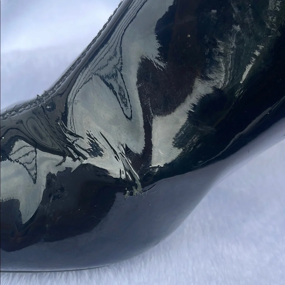 Prada Glossy Black Ankle Booties